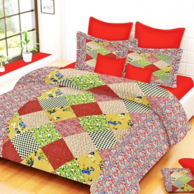 SOFT CHECK QUEEN SIZE BEDSHEET
